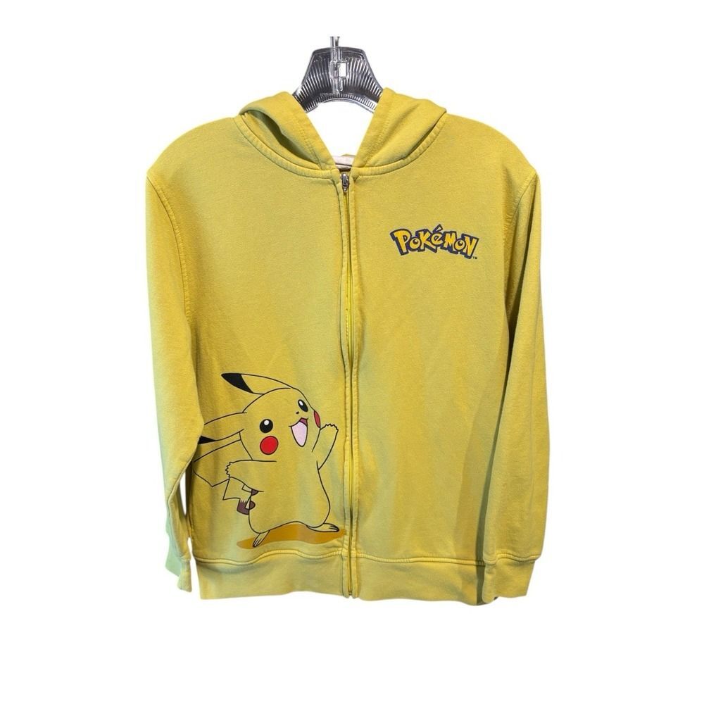 Pokemon Pikachu Hoodie Jacket Sweatshirt Youth Large 14-16 Boys Girl Costume Zip